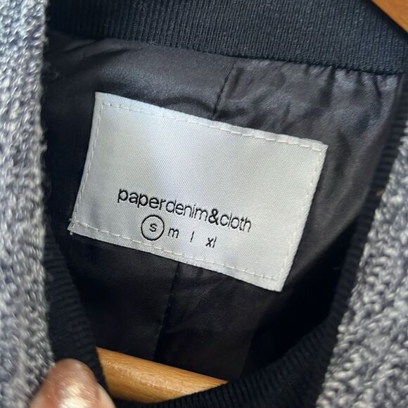 Paper Denim & Cloth Women's Utility Jacket Gray Zip Front Size Small - Picture 2 of 5